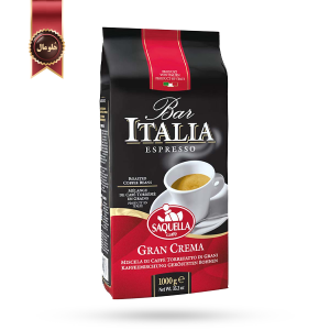 دانه قهوه ایتالیا ساکوئلا مدل Gran Crema یک کیلویی
