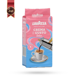 پودر قهوه لاوازا lavazza مدل کرما اِ گاستو دولچه Crema e gusto dolce وزن 250 گرم