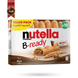 10 عدد بیسکویت شکلاتی نوتلا nutella مدل بی ردی B-ready وزن 22 گرم