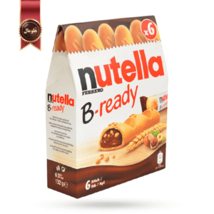 بیسکویت شکلاتی نوتلا nutella مدل بی ردی B-ready وزن 22 گرم بسته 6 عددی