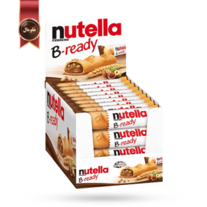 بیسکویت شکلاتی نوتلا nutella مدل بی ردی B-ready وزن 22 گرم بسته 36 عددی