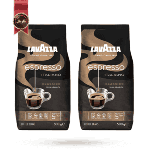 دانه قهوه لاوازا lavazza مدل اسپرسو espresso یک کیلویی (2 عدد * 500 گرم)