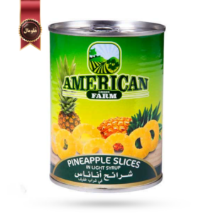 کمپوت آناناس حلقه ای آمریکن گرین فارم american green farm سه کیلویی