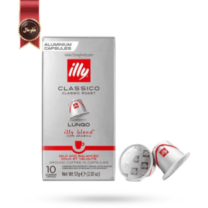 کپسول قهوه ایلی illy مدل کلاسیکو لانگو Classico lungo پک 10 تایی