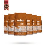 6بسته دانه قهوه لاوازا lavazza مدل کرما اِ آروما Crema e aroma یک کیلویی