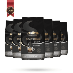 6 بسته دانه قهوه لاوازا lavazza مدل اسپرسو باریستا پرفتو espresso Barista Perfetto یک کیلویی