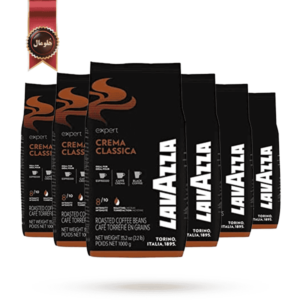 دانه قهوه لاوازا اکسپرت lavazza expert مدل کرما کلاسیک Crema classica یک کیلویی بسته 6 عددی