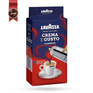 پودر قهوه لاوازا lavazza مدل کرما اِ گاستو کلاسیک Crema e gusto classico وزن 250 گرم