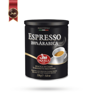 قهوه قوطی ساکوئلا مدل Espresso مشکی وزن 250 گرم