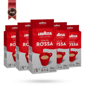 پودر قهوه لاوازا lavazza مدل کوالیتا روسا Qualita Rossa وزن 250 گرم بسته 5 عددی