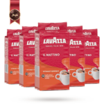 5 عدد پودر قهوه لاوازا lavazza مدل ایل ماتینو il mattino وزن 250 گرم