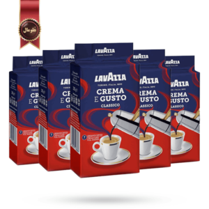 پودر قهوه لاوازا lavazza مدل کرما اِ گاستو کلاسیک Crema e gusto classico وزن 250 گرم بسته 5 عددی