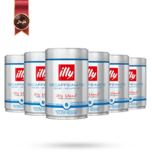 قهوه قوطی ایلی illy مدل بدون کافئین decaffeinato وزن 250 گرم بسته 6 عددی