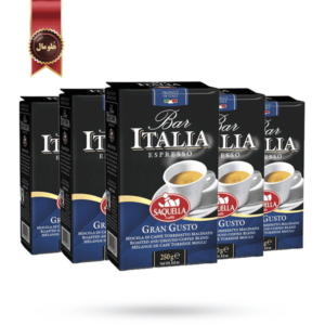 قهوه ایتالیا ساکوئلا مدل Gran Gusto وزن 250 گرم بسته 5 عددی