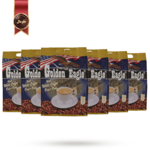 6 بسته کافی میکس 2 در 1 گلدن ایگل golden eagle مدل white coffee one+one پک 20 ساشه ای