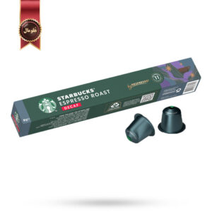 کپسول قهوه استارباکس starbucks مدل رست اسپرسو بدون کافئین espresso roast decaf پک 10 تایی