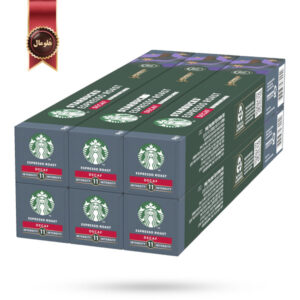 6 بسته کپسول قهوه استارباکس starbucks مدل رست اسپرسو بدون کافئین espresso roast decaf پک 10 تایی