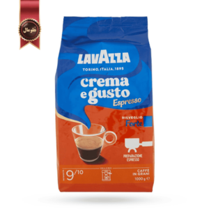 دانه قهوه لاوازا lavazza مدل کرما اِ گاستو اسپرسو فورته Crema e gusto espresso forte یک کیلویی