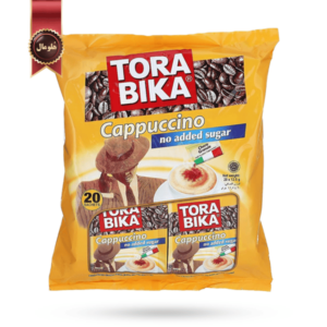 کاپوچینو تورابیکا torabika مدل رژیمی بدون شکر no added sugar پک 20 ساشه ای
