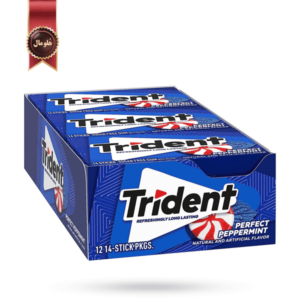 آدامس تریدنت trident مدل نعنا تند perfect peppermint بسته 12 عددی