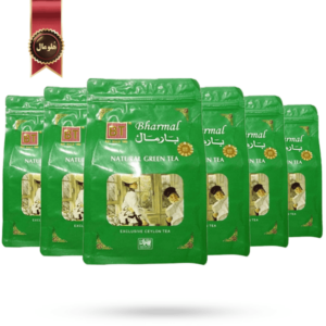 چای بارمال bharmal مدل چای سبز طبیعی natural green tea وزن 250 گرم بسته 6 عددی