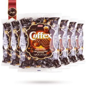 آبنبات قهوه الوان elvan مدل کافکس coffex یک کیلویی بسته 6 عددی