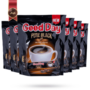 6 بسته قهوه فوری گوددی goodday مدل سیاه خالص pure black پک 40 ساشه ای