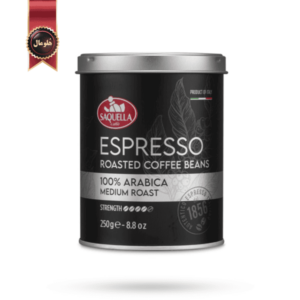 قهوه قوطی ساکوئلا saquella مدل اسپرسو espresso وزن 250 گرم