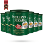قهوه قوطی ساکوئلا saquella مدل اسپرسو بدون کافئین espresso dekaf وزن 250 گرم بسته 6 عددی