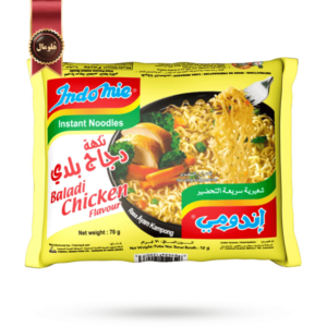 نودل اندومی indomie مدل مرغ بلدی baladi chicken وزن 70 گرم