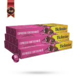 کپسول قهوه بلمیو belmio مدل اسپرسو فورتیسیمو 8 espresso fortissimo پک 10 تایی بسته 12 عددی