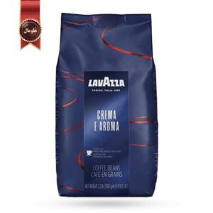 دانه قهوه لاوازا lavazza مدل کرما ای آروما crema e aroma یک کیلویی