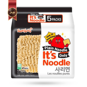 نودل سامیانگ samyang مدل فقط نودل ساده plain noodle only وزن 110 گرم پک 5 تایی