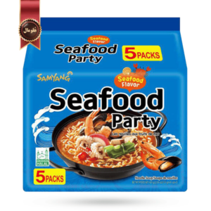 نودل سامیانگ samyang مدل مهمانی غذاهای دریایی seafood party وزن 125 گرم پک 5 تایی