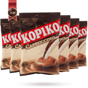 آبنبات کوپیکو kopiko مدل کاپوچینو cappuccino وزن 120 گرم بسته 6 عددی