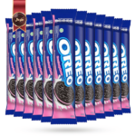 بیسکویت اورئو oreo مدل کرم توت فرنگی Strawberry cream وزن 119.6 گرم بسته 12 عددی