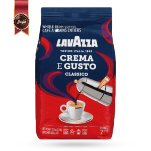 دانه قهوه لاوازا lavazza مدل کرم اِ گاستو کلاسیک Crema e gusto classico یک کیلویی