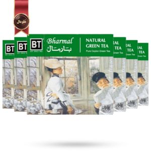 چای تی بگ بارمال bharmal مدل چای سبز طبیعی natural green tea پک 50 تایی بسته 6 عددی