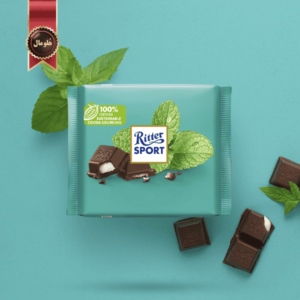 شکلات تخته ای ریتر اسپرت Ritter sport مدل نعناع تند pepermunt وزن 100 گرم