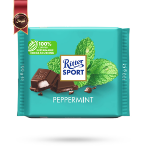 شکلات تخته ای ریتر اسپرت Ritter sport مدل نعناع تند pepermunt وزن 100 گرم