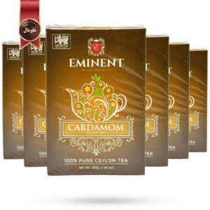 چای سیاه امیننت eminent مدل هلدار cardamom وزن 200 گرم بسته 6 عددی