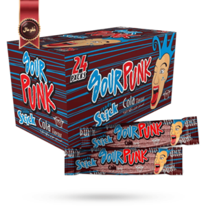 پاستیل سورپانک Sour punk مدل کولا cola وزن 40 گرم بسته 24 عددی