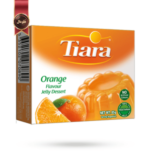 پودر ژله تیارا tiara طعم پرتقال Orange وزن 85 گرم بسته 12 عددی