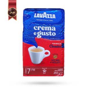 پودر قهوه لاوازا lavazza مدل کرما اِ گاستو موکاپات کلاسیک Crema e gusto mokapot classico وزن 250 گرم