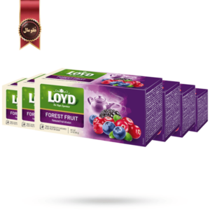 چای کیسه ای لوید LOYD مدل میوه جنگلی forest fruit پک 20 تای بسته 6 عددی