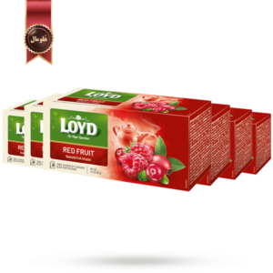 چای کیسه ای لوید LOYD مدل میوه قرمز red fruit پک 20 تایی بسته 6 عددی
