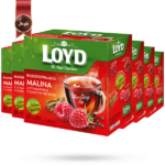 چای کیسه ای هرمی لوید LOYD مدل تمشک گرم warm raspberry پک 20 تای بسته 6 عددی