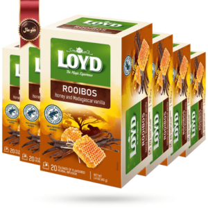 چای رویبوس کیسه ای لوید LOYD مدل عسل و وانیل Honey and Vanilla پک 20 تای بسته 6 عددی