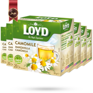 چای کیسه ای هرمی لوید LOYD مدل بابونه camomile پک 20 تایی بسته 6 عددی