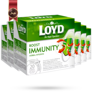 دمنوش کیسه ای هرمی لوید LOYD مدل تقویت ایمنی بدن boost immunity پک 20 تایی بسته 6 عددی